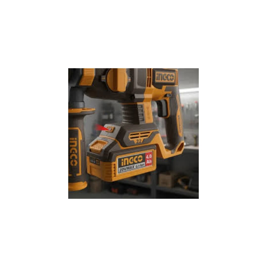 INGCO 20V Brushless 7/8" Cordless Rotary Hammer Drill – 2.0J SDS Plus | 2 × 4.0Ah Batteries - Image 5