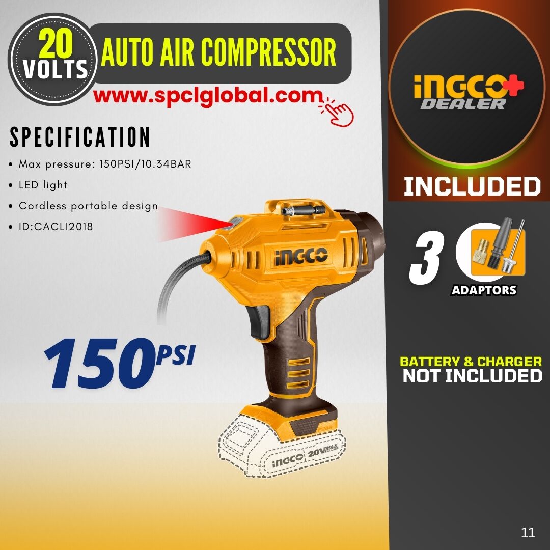 20V AUTO AIR COMPRESSOR - BATTERY AND CHARGER SOLD SEPARATELY