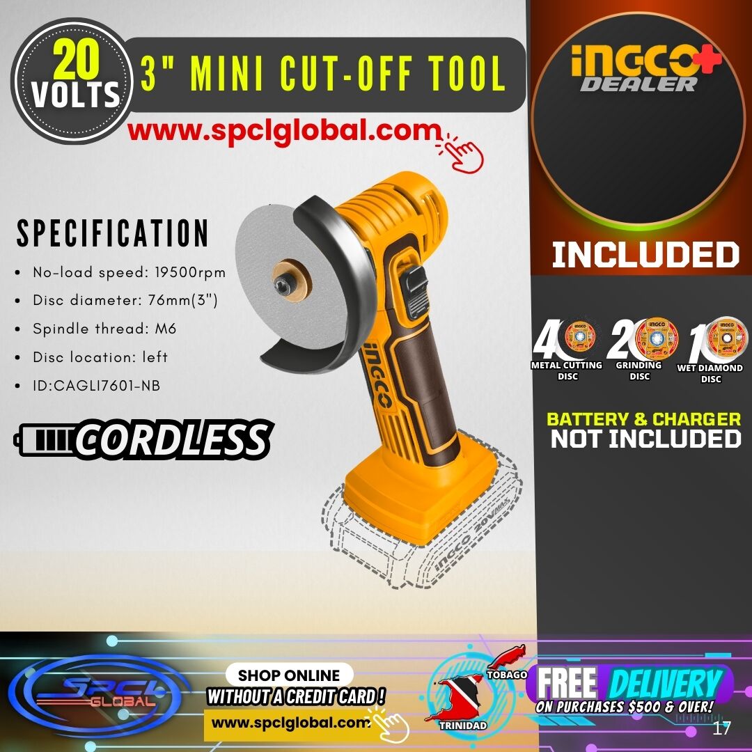 20V 3" MINI CUT-OFF TOOL - BATTERY AND CHARGER SOLD SEPARATELY