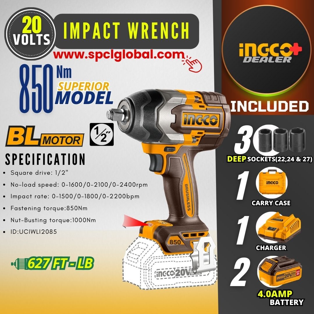 20V CORDLESS IMPACT DRIVER 850NM (627FT-LB)