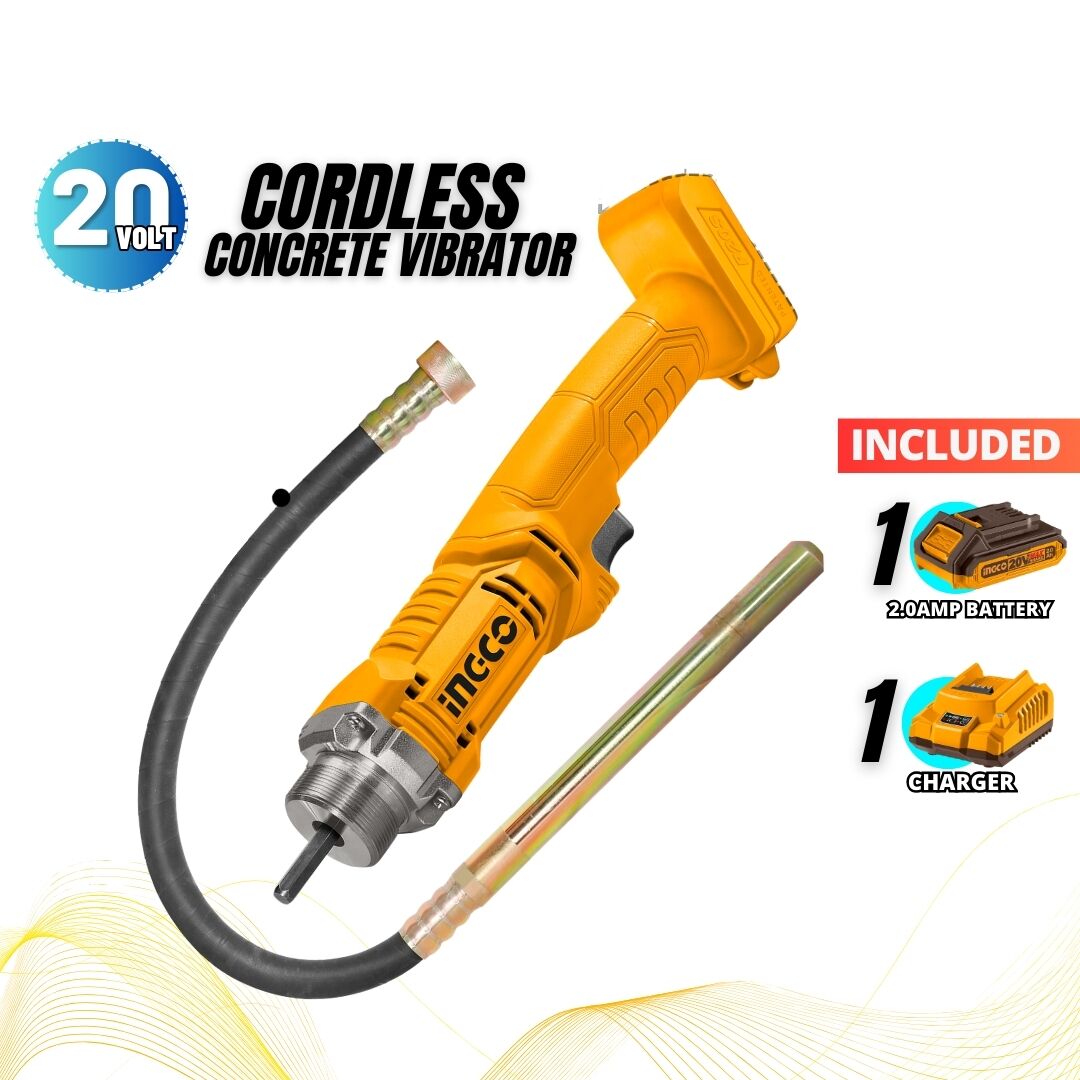 20V CONCRETE VIBRATOR WITH BATTERY & CHARGER