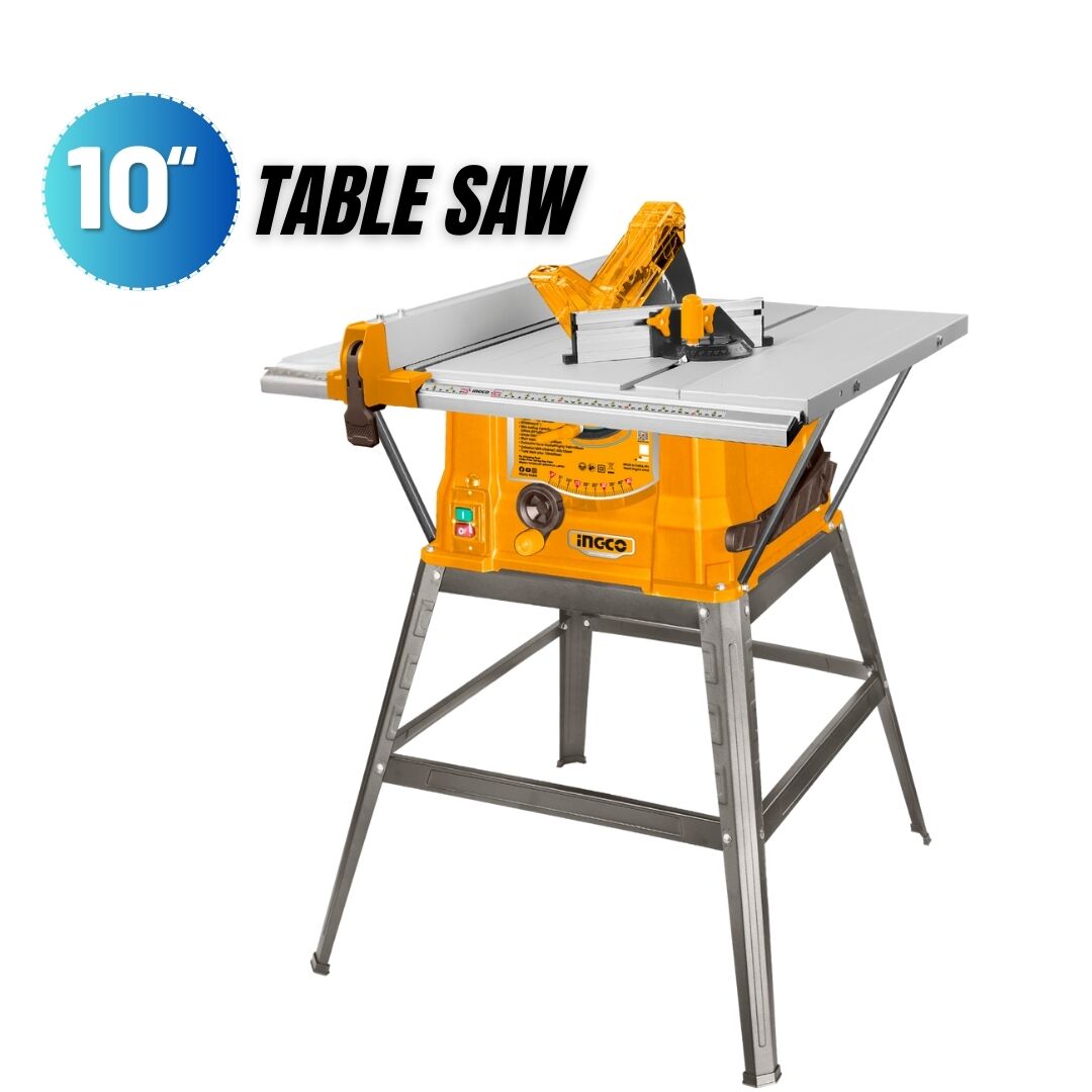 INGCO 1500W Table Saw (10" Heavy-Duty Precision Cutting Machine)