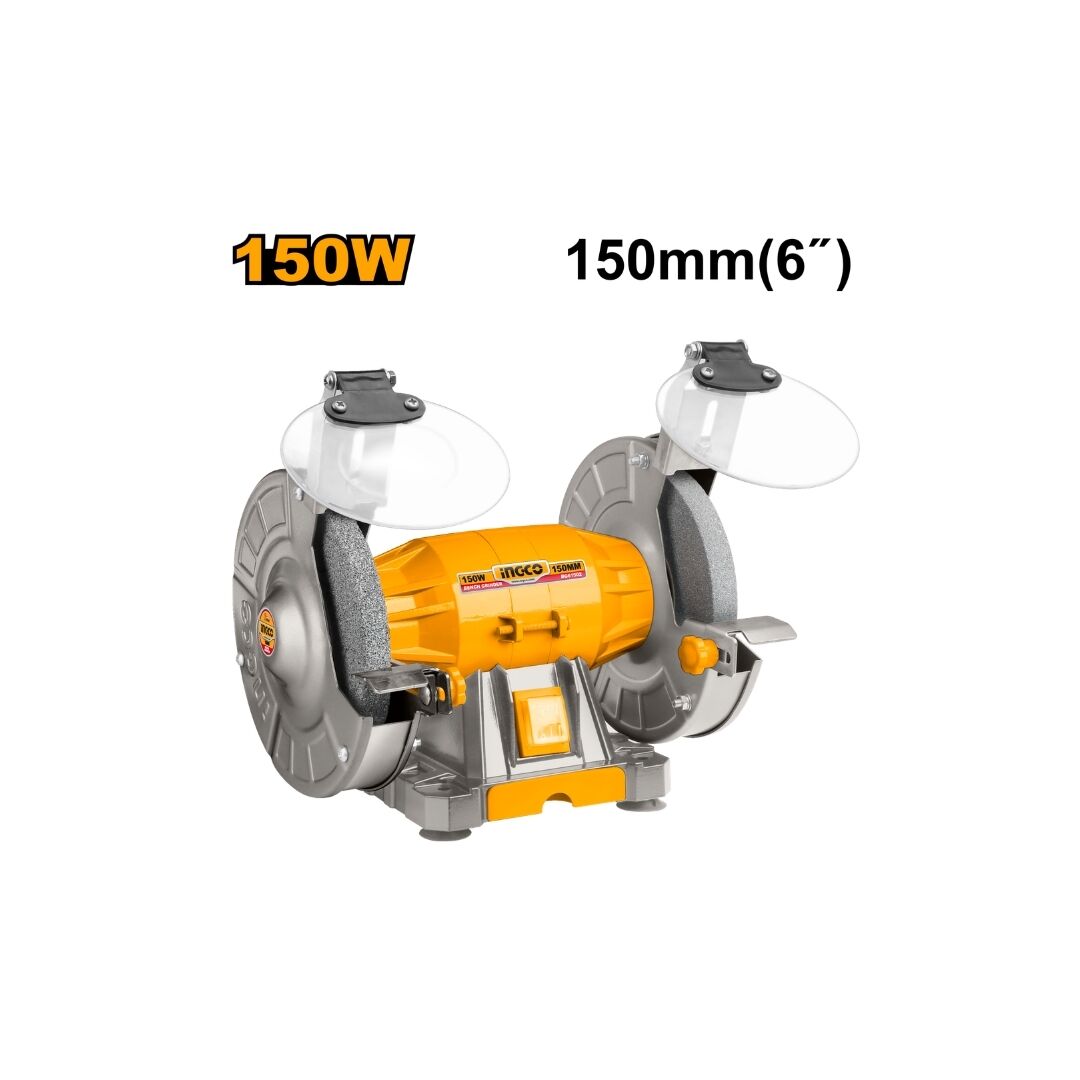 INGCO 6” Bench Grinder 150W – Heavy Duty Grinding & Sharpening Machine