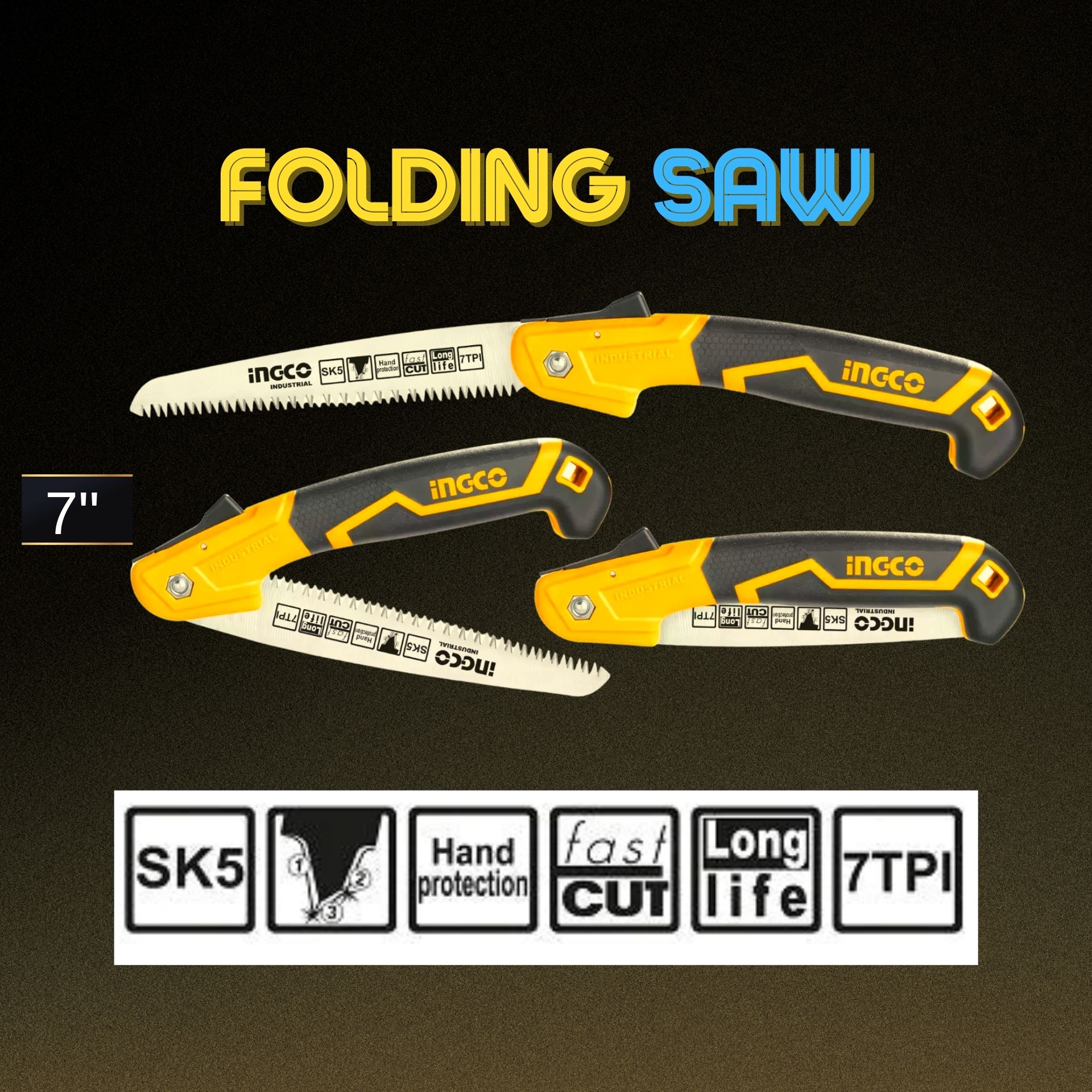INGCO 7" FOLDING SAW