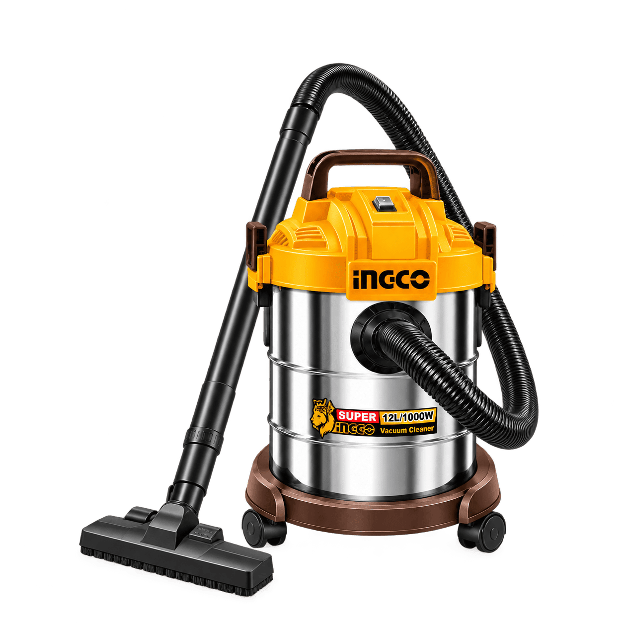 INGCO 1000W Wet & Dry Vacuum Cleaner – 12L Metal Tank | HEPA Filter