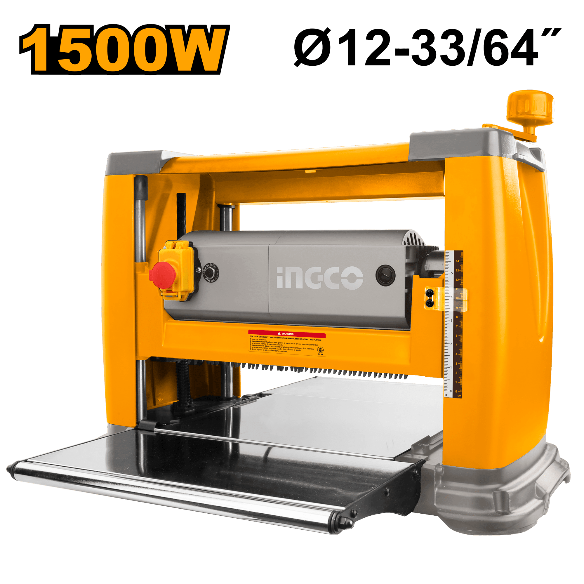 INGCO 1500W 12" Thickness Planer – 9000RPM Wood Planer Machine